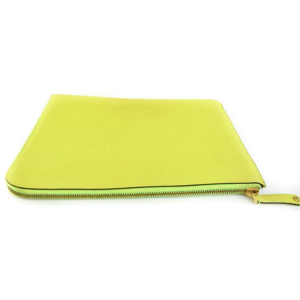 BURBERRY: Neon Yellow, Leather Logo Tablet/Portfolio/Laptop Case/Sleeve (wg) - Picture 4 of 10